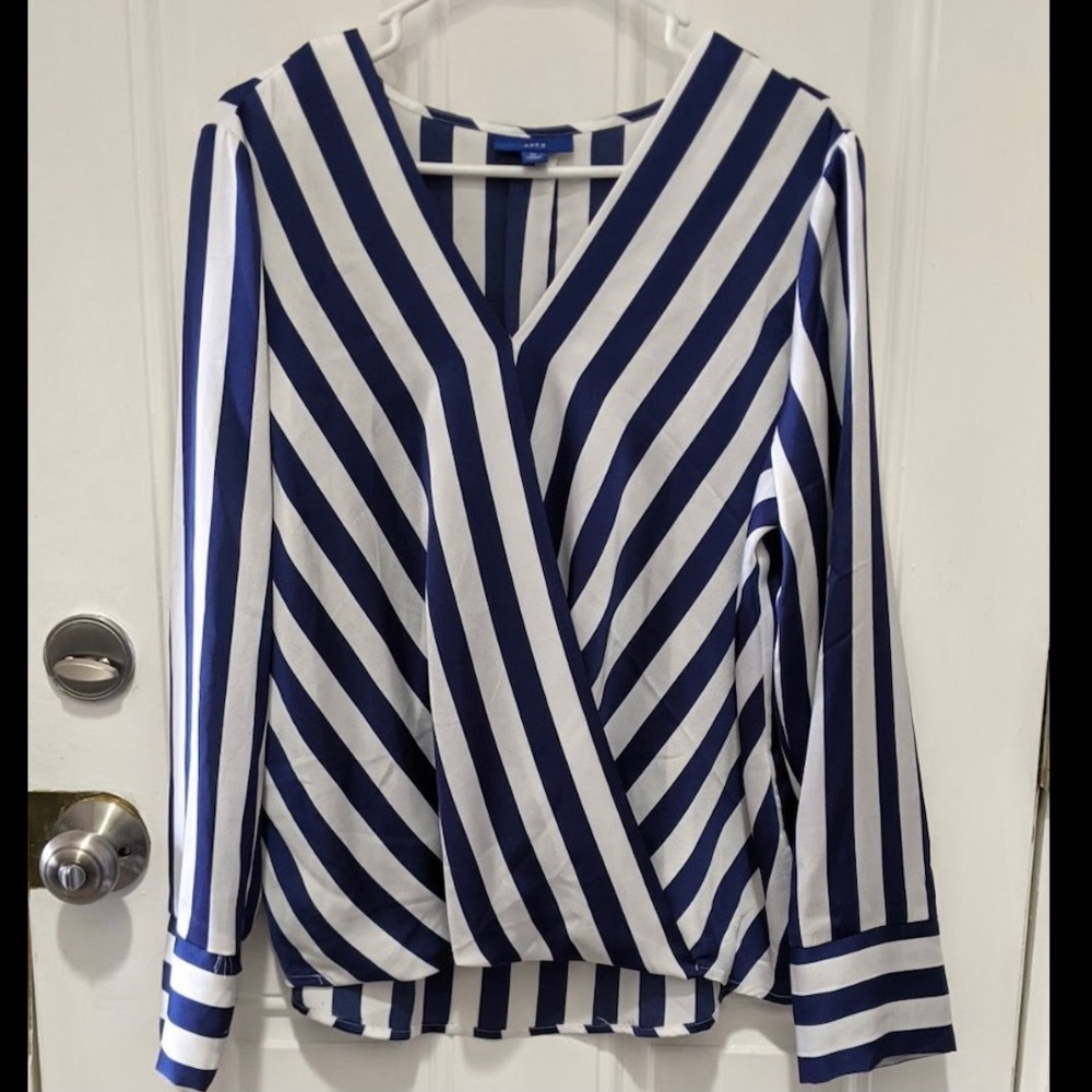 Blue and White Stripped Top